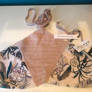 Kendall & Kylie high neck bathing suit top